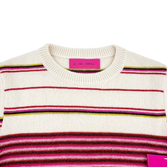 THE ELDER STATESMAN Reverse Stripe Crew Sweater M - Picture 5 of 11
